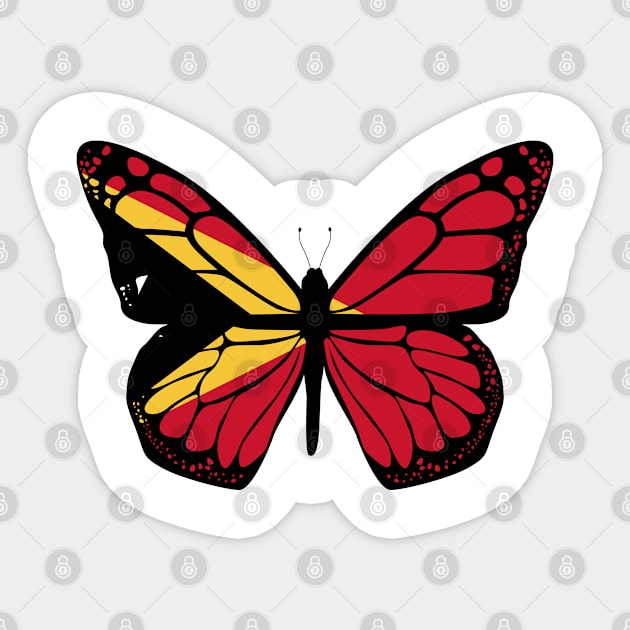 East Timor Flag Butterfly Sticker by BramCrye